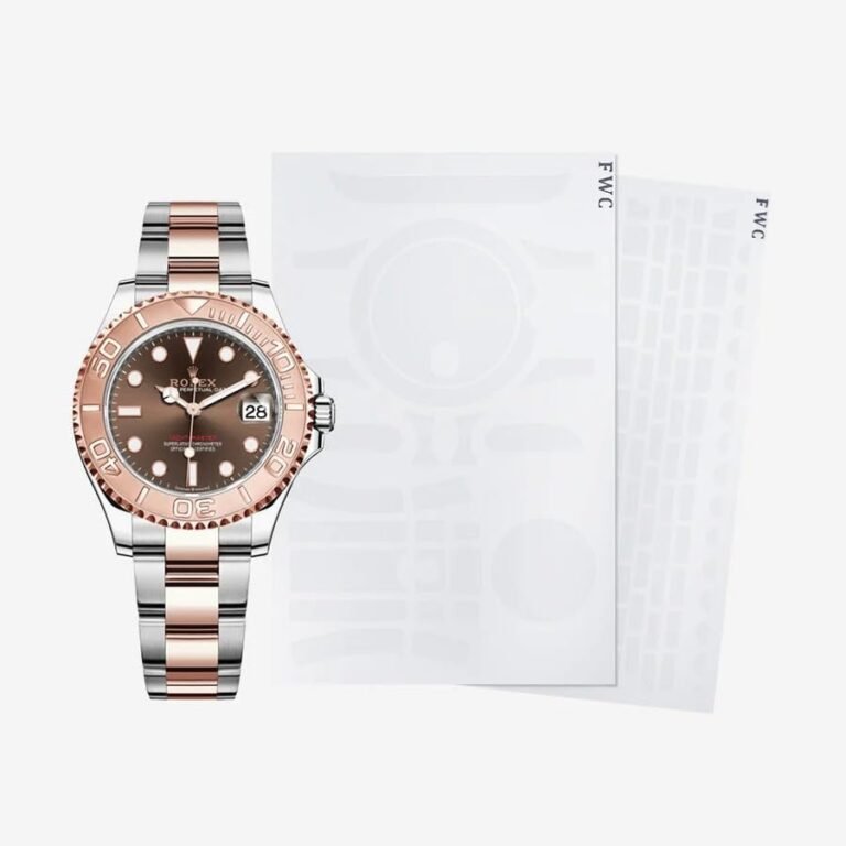 Rolex Yacht-Master watch with brown dial and rose gold bezel and band